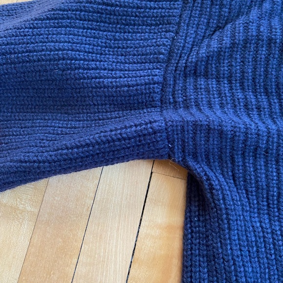 Madewell Thornton Balloon Sleeve Sweater Navy Blue - Picture 6 of 7